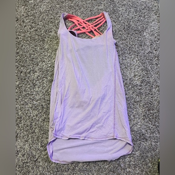 EUC Lululemon Wild Tank Size 6 Color heathered pretty purple/bleacher stripe - Picture 7 of 8